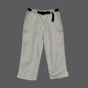 The North Face Light Gray Capris with Black Belt